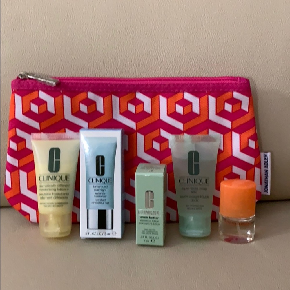 Clinique case and products